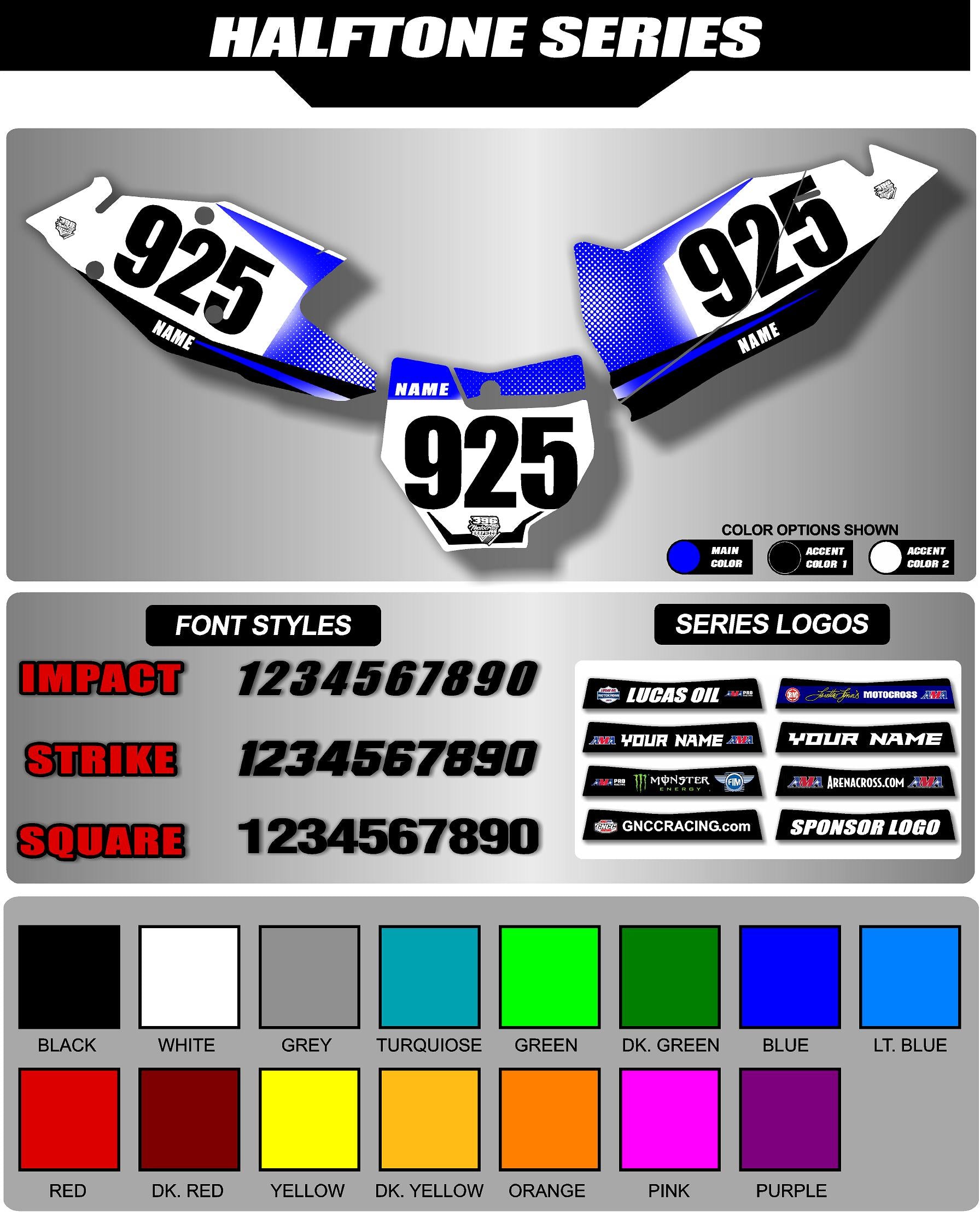 HALFTONE SERIES Designs & Colors